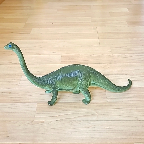 VINTAGE LUCKY STAR PLASTIC DINOSAUR FIGURE APATOSAURUS 14" - Picture 1 of 6